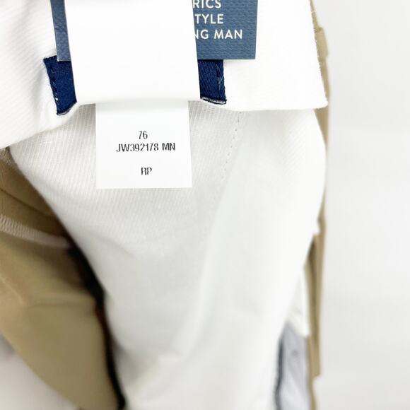 JWN Nordstrom Mens Pants 44R Tan Khaki Wool Blend Straight Leg Trouser NWT - Picture 7 of 9